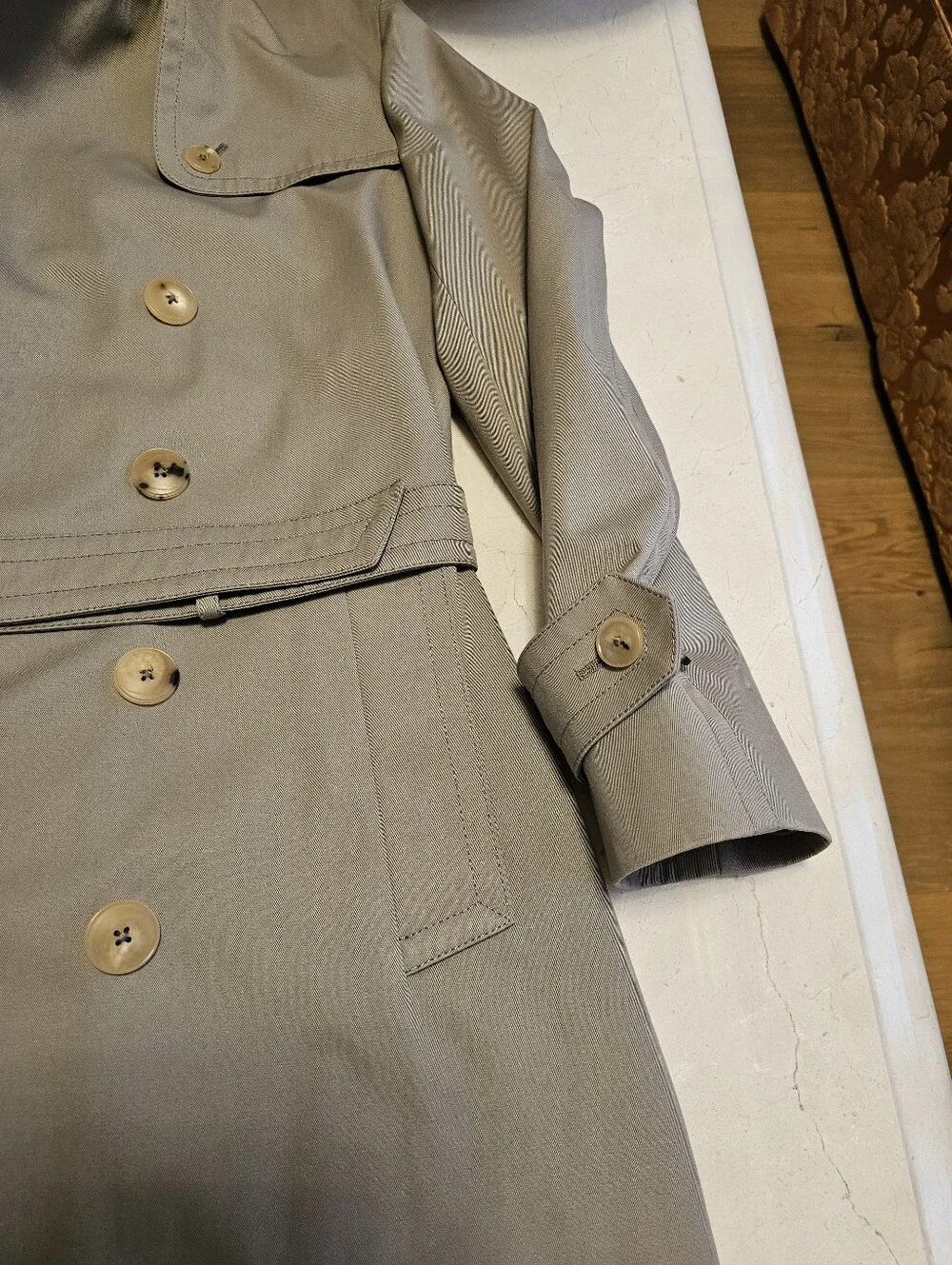 Auth GUCCI Men’s Double-Breasted Cotton Gabardine Belted Trench Coat 42R NWOT